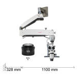 MAGNA MICROSCOPE WITH WALL MOUNT, NUVAR 10